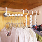 Multifunktionel foldbar vindafvisende tøjstativ garderobeskab opbevaring tøjstativ tørrestativ magisk tøjstativ 8 stk.