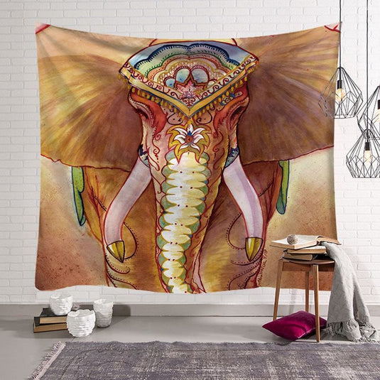 Ethnic Tapestry Home Decoration Wall Cloth Indian Elephant Background Cloth Hanging Cloth Tapestry Mural Beach Towel