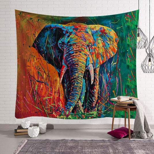 Ethnic Tapestry Home Decoration Wall Cloth Indian Elephant Background Cloth Hanging Cloth Tapestry Mural Beach Towel