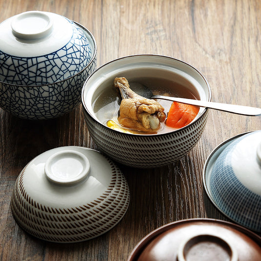 INS Net Red Underglaze Japanese Japanese Style Ceramic Rice Bowl