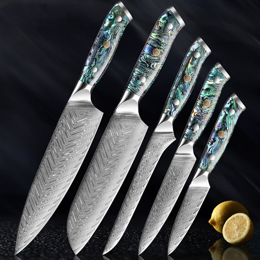 Steel Knife Set Kitchen Knife Chef Knife Japanese Style Santoku Knife