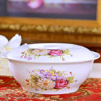 Household Bone China Soup Bowl With Lid