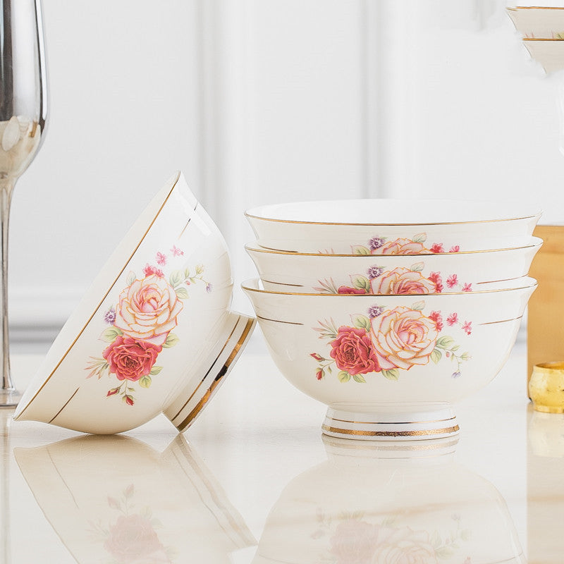 Household Japanese Bone China Ceramic Bowl