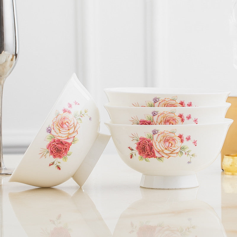 Household Japanese Bone China Ceramic Bowl