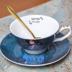 European-style Bone China Coffee Cup Set, British Black Tea Cup With Saucer And Spoon