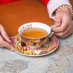 European-style Bone China Coffee Cup Set, British Black Tea Cup With Saucer And Spoon