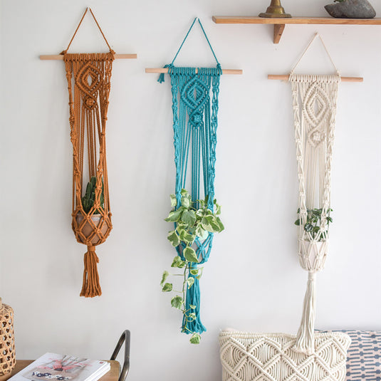 Hand made hanging basket tapestry