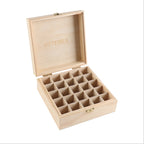 25 Slots Wooden Storage Box Essential Oil Bottles Container