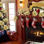 16 PCS Poinsettia Flower Artificial Poinsettia Christmas Decorations Glitter Poinsettias Christmas Ornaments Christmas Tree Flower Decorations with Clips DIY Xmas Wreath Holiday Weed Home Party Decor - Grand Goldman