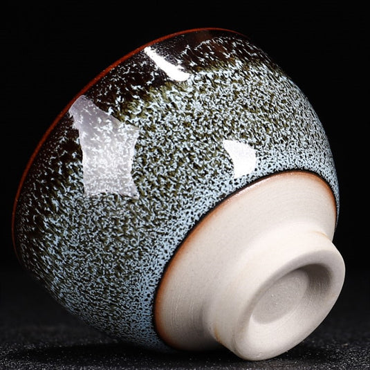 Kiln Change Ceramic Kung Fu Tea Set Cup Home Gift Box