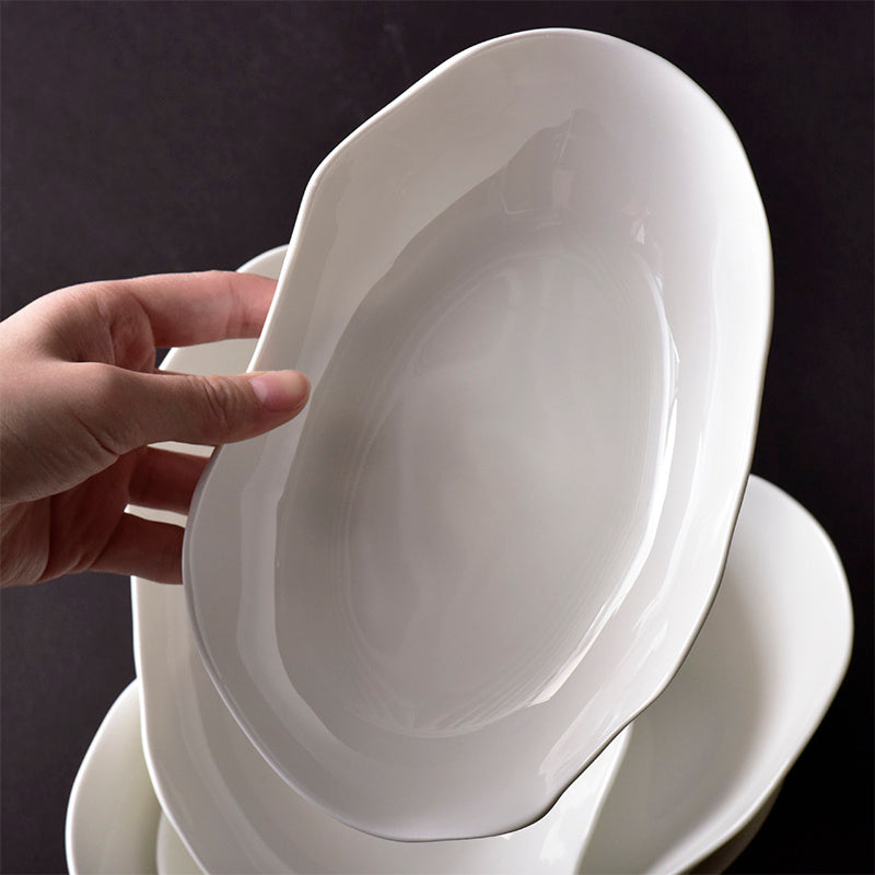 Creative Ultra-thin Bone China Irregular Salad Plate