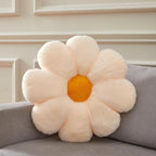 17.7In Cute White Daisy Flower Shaped Kids Throw Pillow Flower Throw Pillow Floor Pillow Cushion Sunflower Pillow Decorative Pillow for Kids Teens Tweens Girls. - Grand Goldman