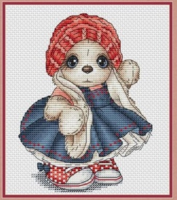 Rabbit style cross stitch set