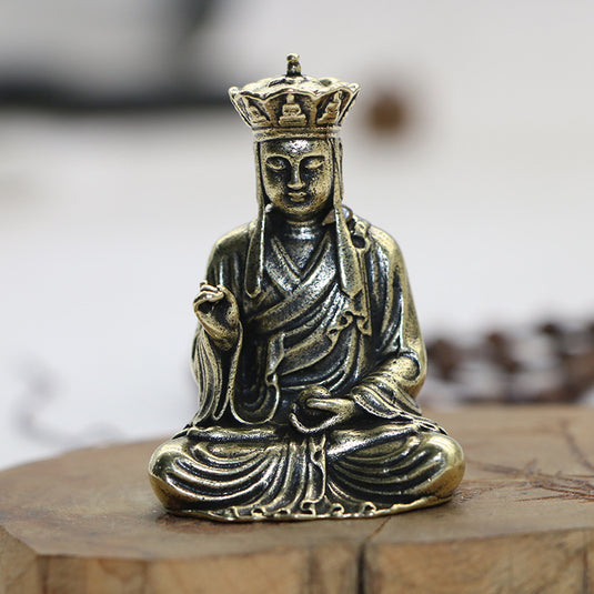 Statue de Bouddha en cuivre pur, Antique et ancienne, petits ornements