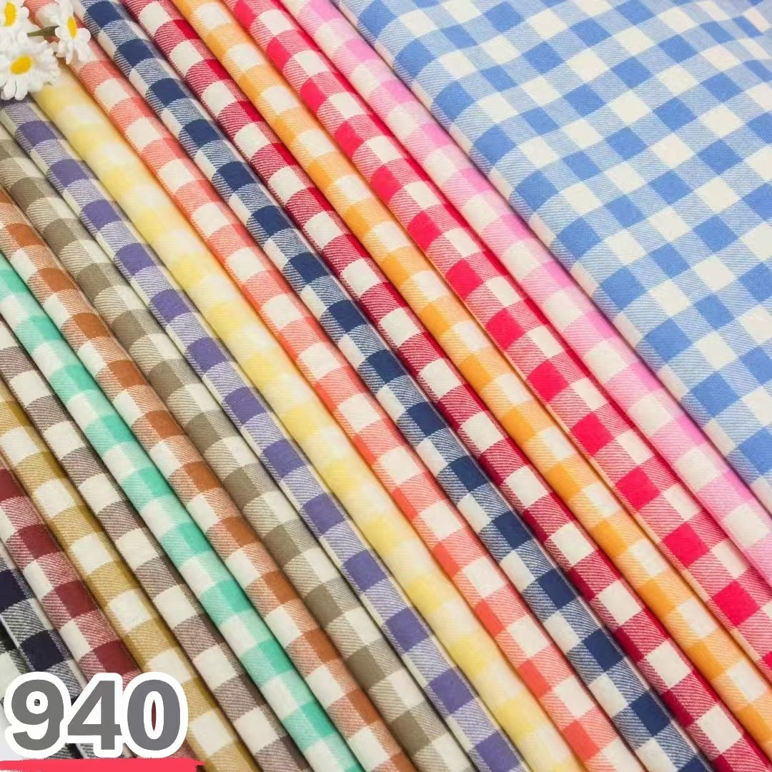 Pure Cotton Yarn-dyed 32 Brushed Plaid Fabrics