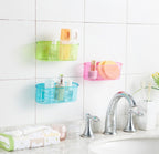 Multifunktionelt køkkenopbevaringsboks Køkken- og toiletopbevaringsboks Stærk og sømløs sugekop drænbar opbevaringsboks