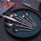 Embossed Textured Handle Steak Cutlery Western Cutlery - Grand Goldman