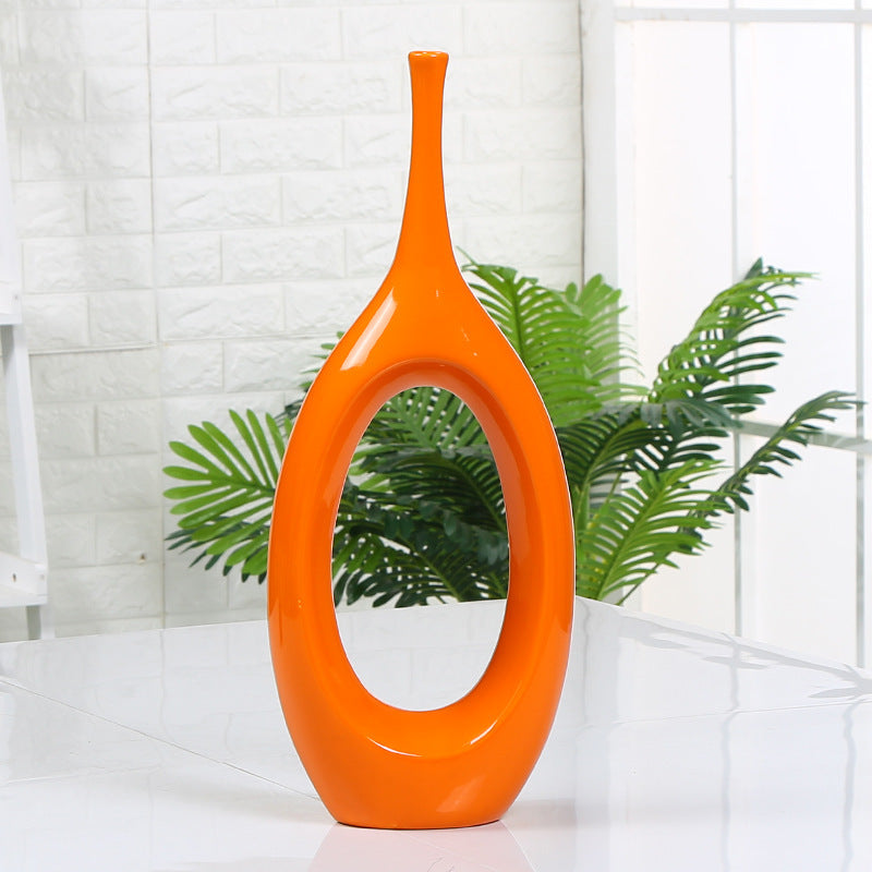 Hul dekoration keramisk vase hjem vase dekoration
