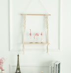 Hand-woven tapestry shelf