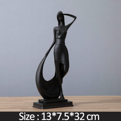 Nordic Minimalist Abstract Modern Sculpture Figure Statue Resin Crafts Home Decoration