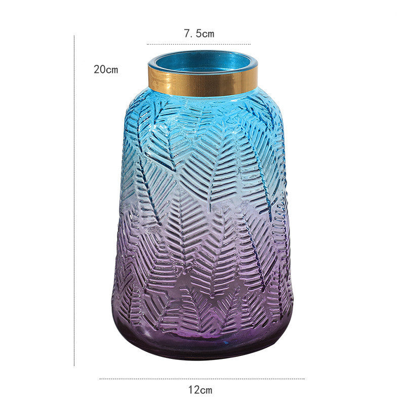 Vaso de vidro degradê