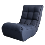 Japanese Style Reclining Chair Lazy Sofa Tatami Balcony Leisure Adjustable Chair, Navy