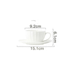 Coffee Cup And Saucer Simple White European Style Bone China
