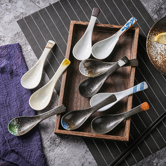 Japanese Creative Simple Ceramic Spoon Tableware