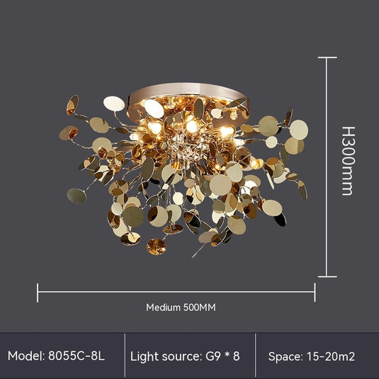 Lustre en forme de lame d'arbre pour bar, vitrine de salon