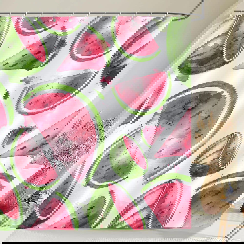 1 pc Fresh Lemon Fruit pattern Shower Curtains Bathroom Polyester Bath Curtains Printing Shower Curtain Decor With Hooks Curtain - Grand Goldman