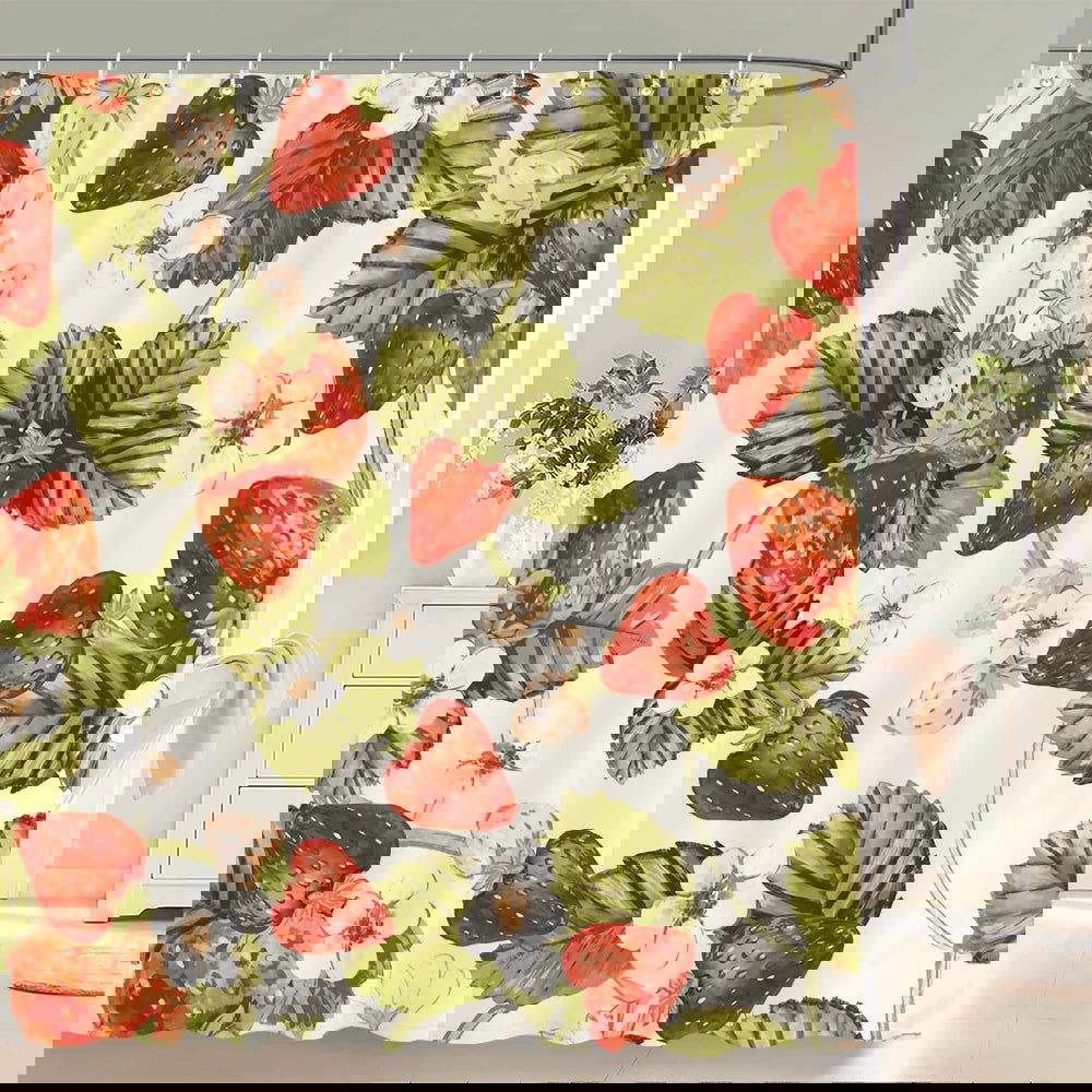 1 pc Fresh Lemon Fruit pattern Shower Curtains Bathroom Polyester Bath Curtains Printing Shower Curtain Decor With Hooks Curtain - Grand Goldman