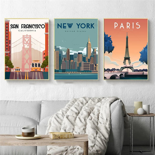 Travel Canvas Painting Art Poster Home Decoration