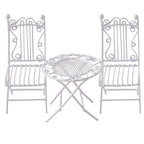 Iron Art Table And Chair Coffee Table And Chair Mini Model