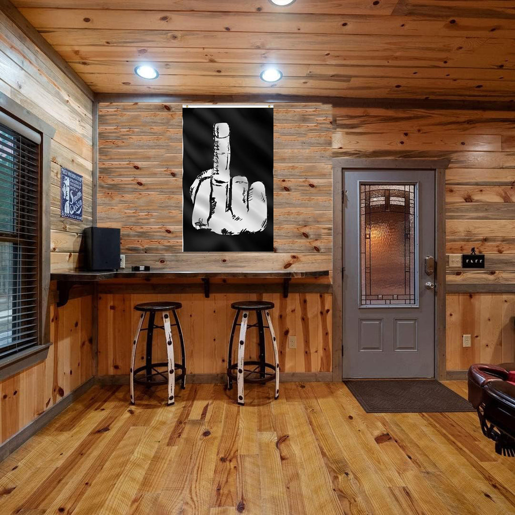 Dormitory Banner Funny Prank Middle Finger Flag