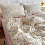 Small Floral Gentle Girl Heart Bedding Set Of Four