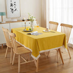 All Cotton Washed Cotton Tassel Coffee Table Cloth Table Cloth
