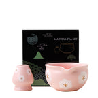 Flower Pattern Tea Whisk Benli Tea Bowl Set