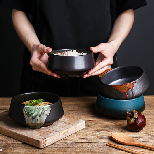 Japanese Special Ceramic  Black Single Bowl