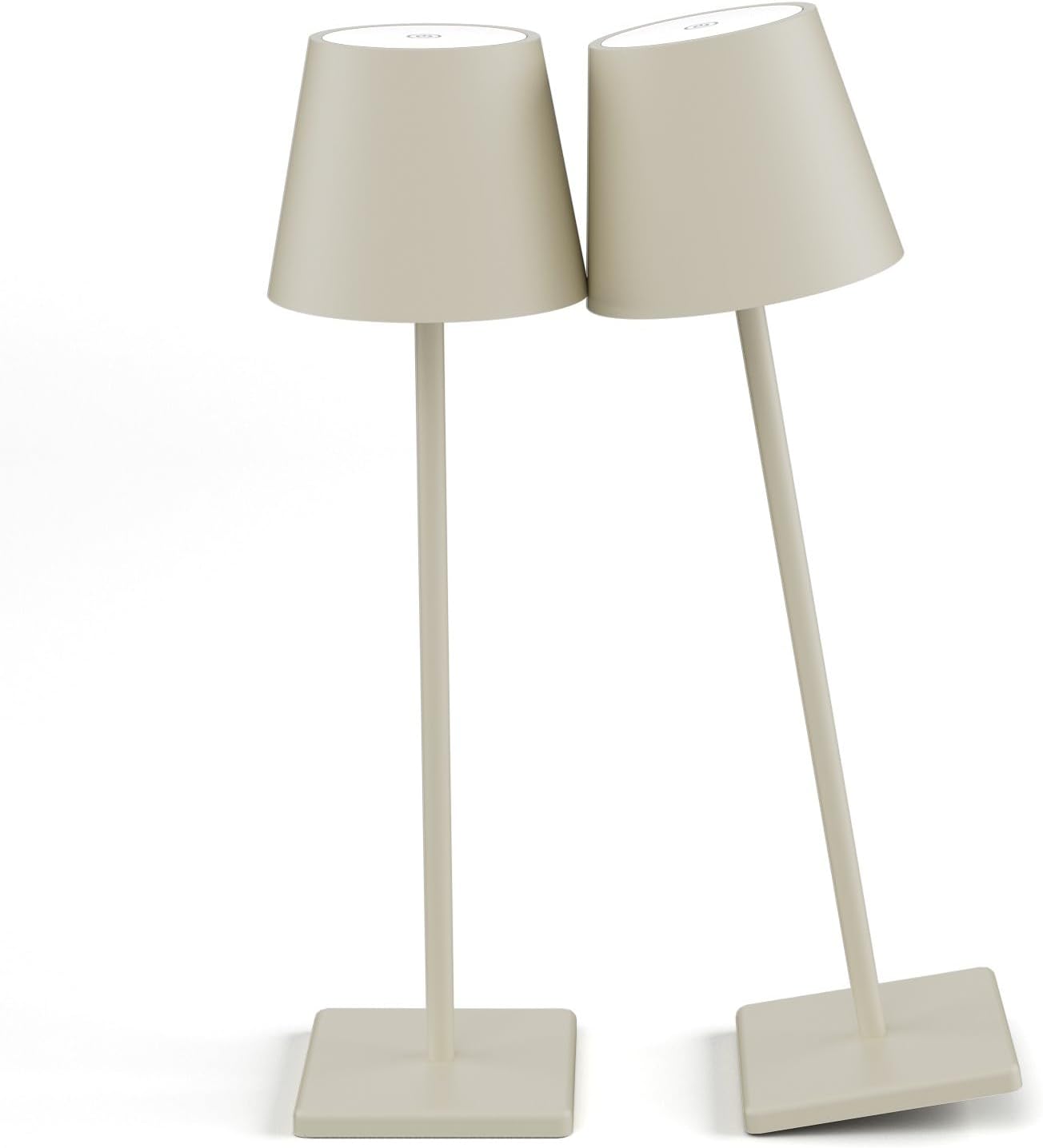 2-Pack LED Cordless Table Lamp, Rechargeable Battery Desk lamp 3W 5500mAh Battery Operated Stepless Dimming Modern Portable Table Light for Restaurant/Dinner/Bedroom/Outdoor IP54 Waterproof (Black) - Grand Goldman