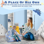 2-in-1 Toddler Chairs Comfy, Toddler Couches That Fold Out,Glow in The Dark, Extra Wide Kids Chairs for Toddler, Baby Couch for 1-3 Year Old, Gifts for Girls & Boys, Gray - Grand Goldman