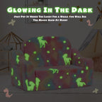 2-in-1 Toddler Chairs Comfy, Toddler Couches That Fold Out,Glow in The Dark, Extra Wide Kids Chairs for Toddler, Baby Couch for 1-3 Year Old, Gifts for Girls & Boys, Gray - Grand Goldman