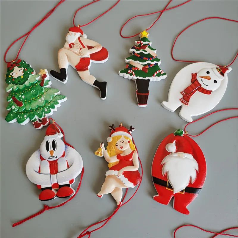 2021 Christmas Santa Claus Pendant  Refrigerator Magnets Halloween Grimace Nordic Decoration Pumpkin Cartoon Fridge Sticker - Grand Goldman