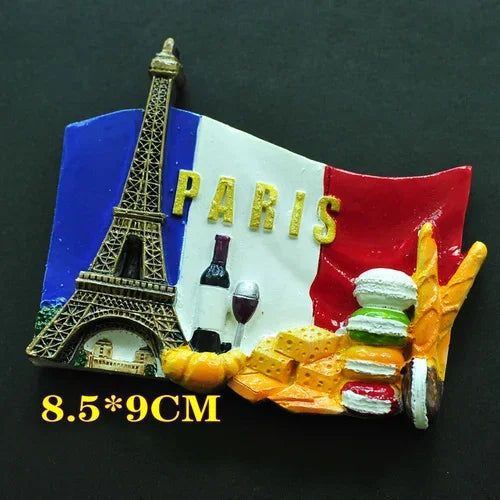 2024 New Design Europe Travel Souvenir Resin Fridge Magnets Paris France Creative Refrigerator Sticker Decor Gift for Family - Grand Goldman