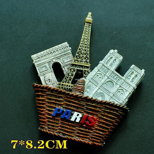 2024 New Design Europe Travel Souvenir Resin Fridge Magnets Paris France Creative Refrigerator Sticker Decor Gift for Family - Grand Goldman