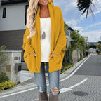 Batwing Sleeve Women's Knitting Cardigan Sweater Loose-fitting Coat Top