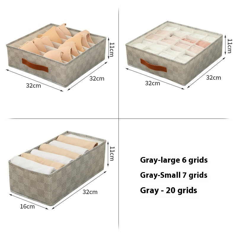 Multifunktionel opbevaringsboks til undertøj til hjemmet soveværelse skuffe til underbukser compartment