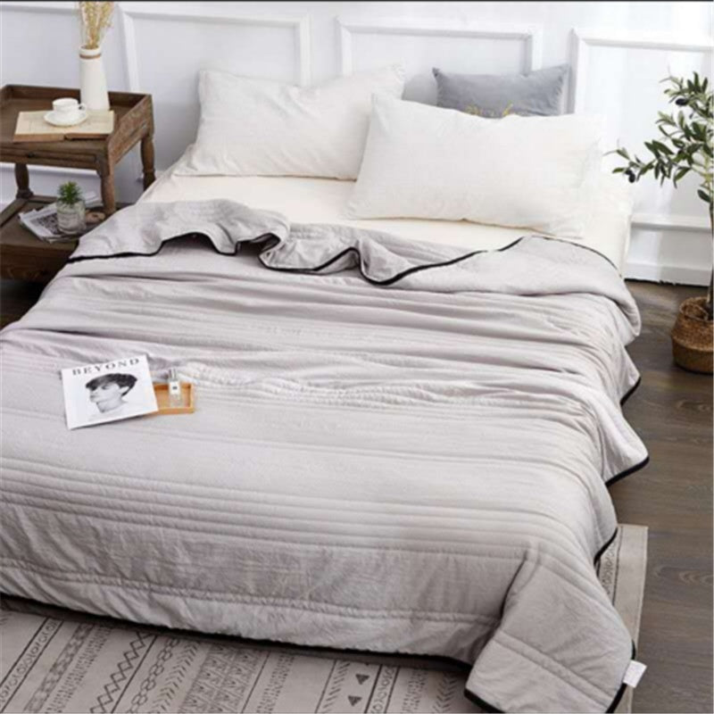 Cooling Blankets Pure Color Summer Quilt Plain Summer Cool Quilt Compressible Air-conditioning Quilt Quilt Blanket - Grand Goldman
