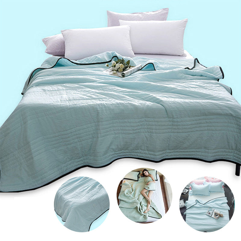 Cooling Blankets Pure Color Summer Quilt Plain Summer Cool Quilt Compressible Air-conditioning Quilt Quilt Blanket - Grand Goldman