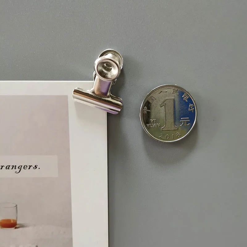 21mm Magnet Clamp Strong Magnetic Postcard Card Ticket Photo Wall Binder Clip Rose Gold Paper Clips Stationery Office Supplies - Grand Goldman