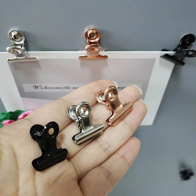21mm Magnet Clamp Strong Magnetic Postcard Card Ticket Photo Wall Binder Clip Rose Gold Paper Clips Stationery Office Supplies - Grand Goldman